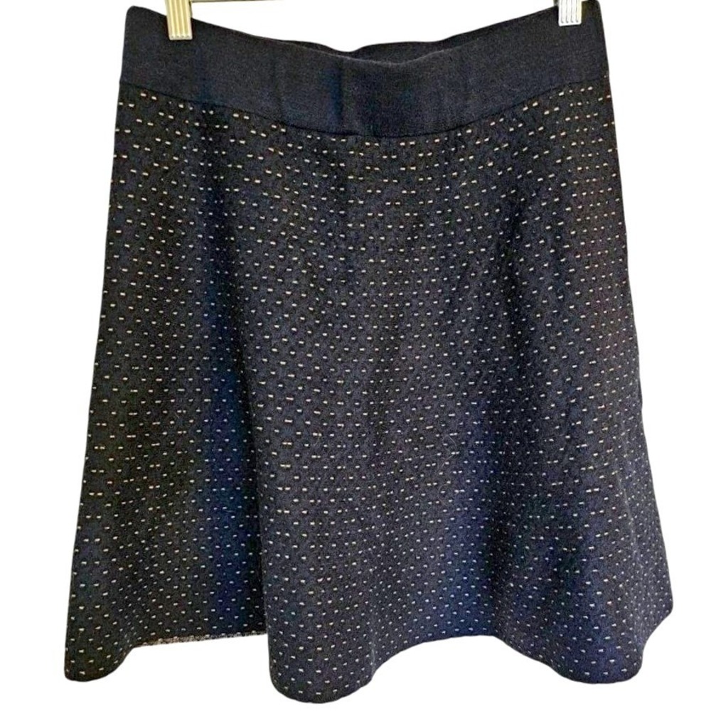 Ann Taylor Skirt‎ Size Medium Black Knit knee length